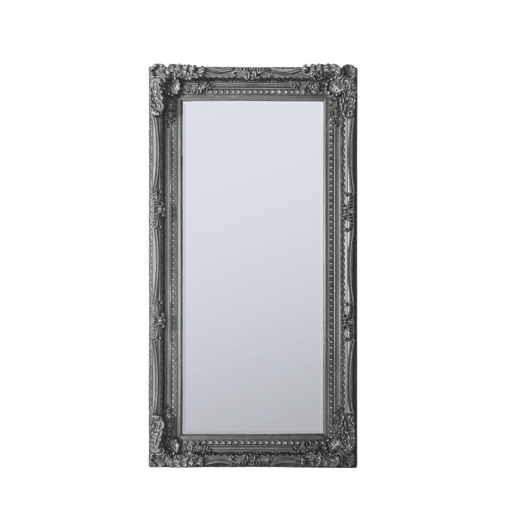 Carved Louis Leaner Mirror – Silver