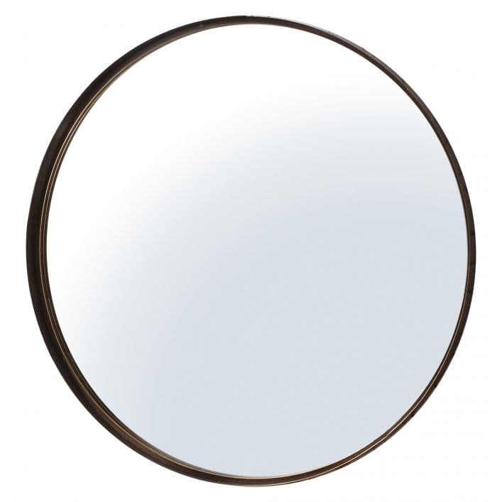 Greystoke Round Mirror – Aged Bronze