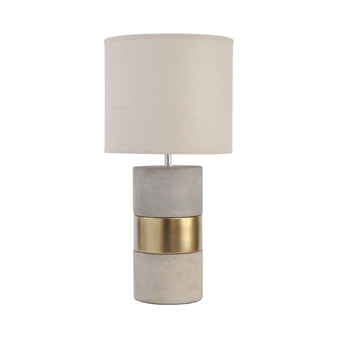 Concrete & Gold Table Lamp
