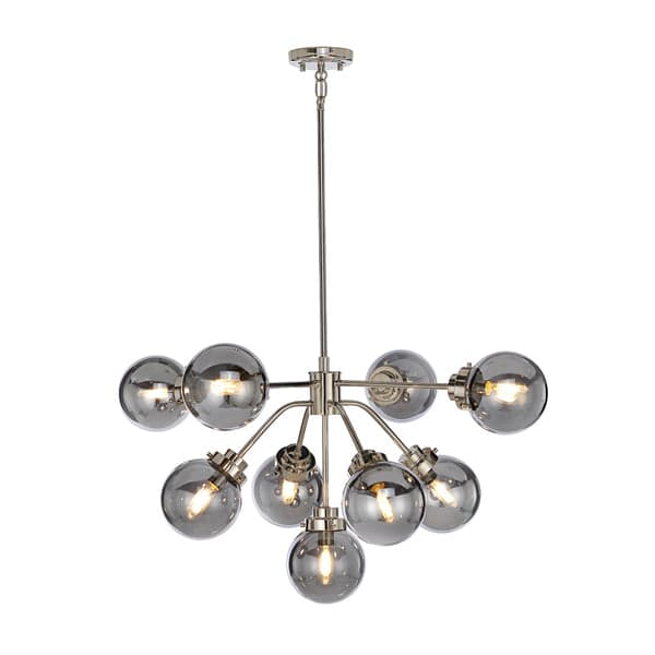 Kula 9-Light Chandelier – Polished Nickel